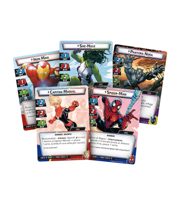 Marvel Champions LCG - Il Gioco di Carte - Scatola Base Asmodee | Gioco Cooperativo 1-4 Giocatori, 5 Eroi, 3 Scenari, Rigiocabil