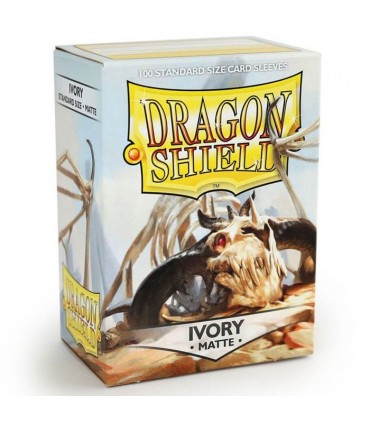 100 Bustine Standard Dragon Shield Matte Sleeves - IVORY