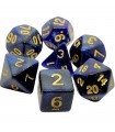 Set di 7 Dadi Confetti - Blue Galaxy