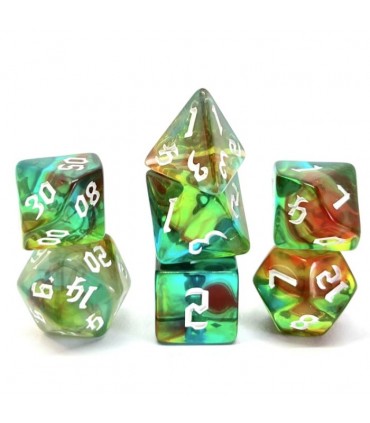 Set di 7 Dadi Galaxy - Wind Elves