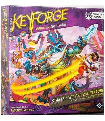KeyForge - Mondi in Collisione Starter Set Asmodee | Gioco Strategico per 2 Giocatori, 45 Minuti, Richard Garfield