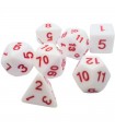 Set di 7 Dadi Marshmellow - Red