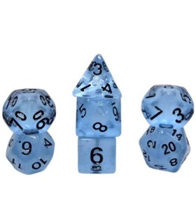 Set di 7 Dadi Glow - Blue Sky