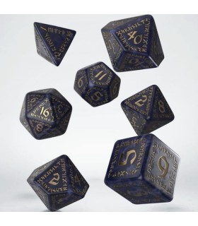 Set di 7 Dadi Runic Mixed-Blue & Gold