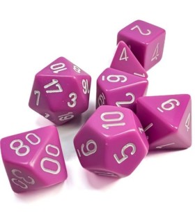 Set di Dadi Opaco (Violetto, Bianco)