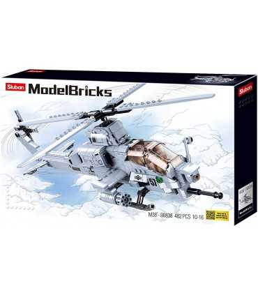 Model Bricks - Elicottero d'Attacco Ah-1z (482 Pezzi)