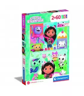 2 Puzzle da 60 Pezzi - Gaby's Dollhouse