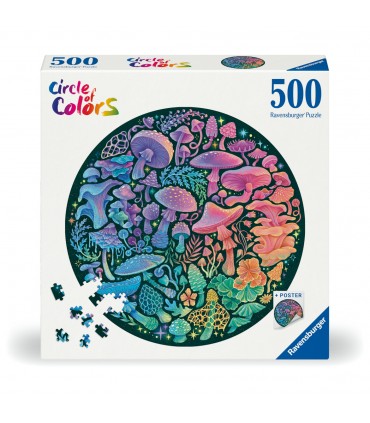 Puzzle da 500 Pezzi Round - Funghi