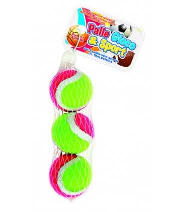 3 PALLE MINI TENNIS 4,5CM RETE