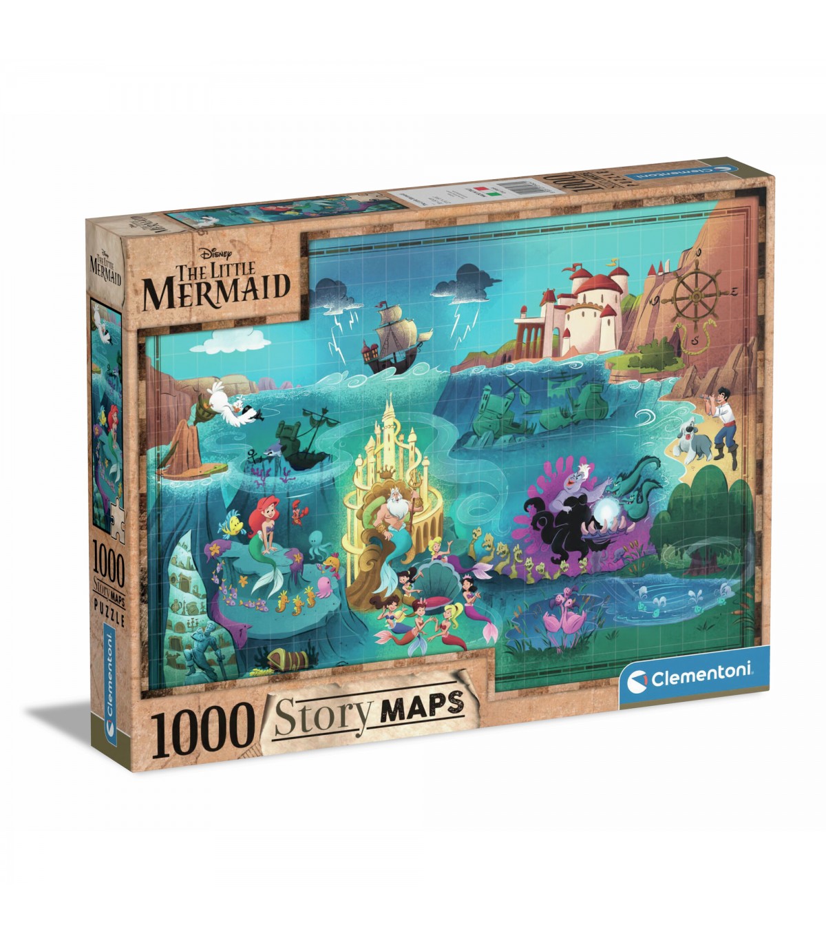 Puzzle da 1000 Pezzi - Story Maps: La Sirenetta