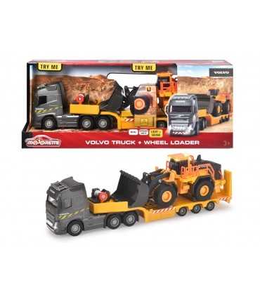 Majorette Grand Series Volvo Camion FH-16 Pala Gommata L350H, luci e suoni, cm.35