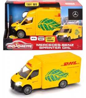 Majorette - Grand Series Mercedes-Benz Sprinter DHL, luci e suoni, cm.12,5