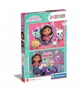 2 Puzzle da 20 Pezzi - Gaby's Dollhouse