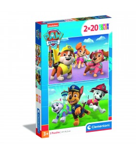 2 Puzzle da 20 Pezzi - Paw Patrol