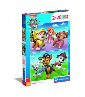 2 Puzzle da 20 Pezzi - Paw Patrol