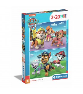 2 Puzzle da 20 Pezzi - Paw Patrol