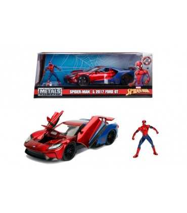 Marvel Spider-Man Ford GT del 2017 in scala 1:24 con personaggio di Spider-Man in die cast