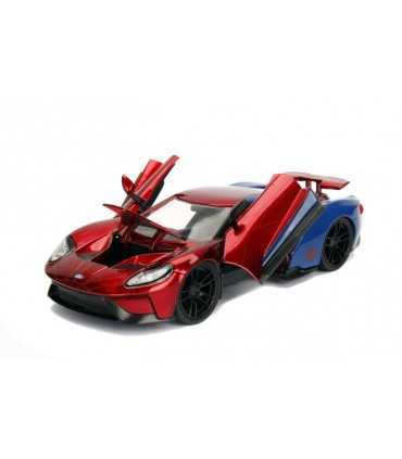 Marvel Spider-Man Ford GT del 2017 in scala 1:24 con personaggio di Spider-Man in die cast