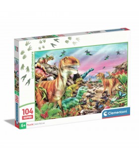 Puzzle da 104 Pezzi - Super: Land of Dinosaurs