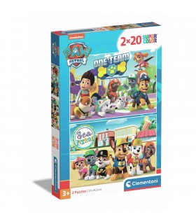 2 Puzzle da 20 Pezzi - Paw Patrol