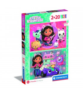 2 Puzzle da 20 Pezzi - Gaby's Dollhouse