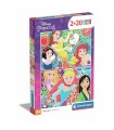 2 Puzzle da 20 Pezzi - Disney Princess