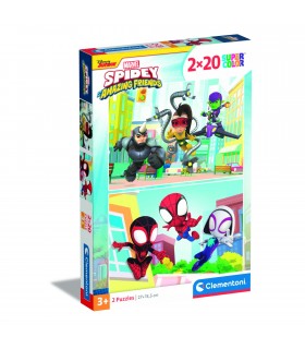 2 Puzzle da 20 Pezzi - Marvel: Spidey Amazing Friends
