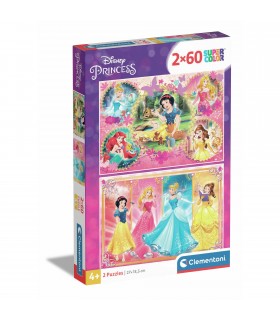 2 Puzzle da 60 Pezzi - Principesse Disney