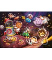 2 Puzzle da 12 Pezzi - Animali nello Spazio