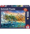 Puzzle da 1000 Pezzi - Il Mondo Animale - danneggiato
