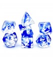 Set di 7 Dadi Transparent - Nebula Blue