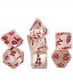 Set di 7 Dadi Transparent - Red Princess