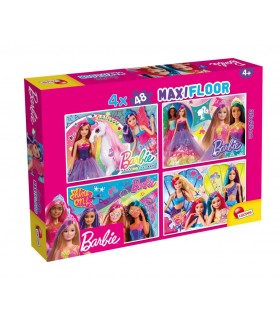 4 Puzzle da 48 Pezzi Gigante da Pavimento - Barbie