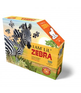 Puzzle da 100 Pezzi Sagomato - I Am Lil' Zebra