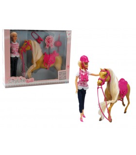 City Life - Tivoli Fashion Doll da 29 cm con cavallo e accessori