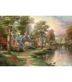 Puzzle da 1500 Pezzi - Thomas Kinkade: Paese Lungo il Fiume