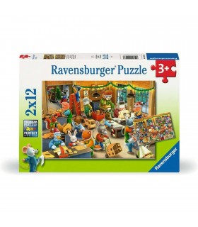 2 Puzzle da 12 Pezzi - Il Laboratorio di Natale