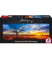 Puzzle da 1000 Pezzi Panorama - Mark Gray: Desert Oak al Tramonto, Australia