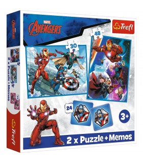 2 Puzzle in 1 + Memos - Avengers: Heroes in the Action