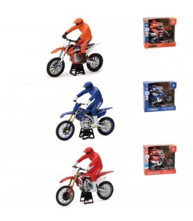 1:12 Dirt Bike with Driver (Modello Assortito Casualmente tra 3 Opzioni)