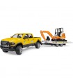  RAM 2500 Power Wagon con Rimorchio e Mini Scavatore