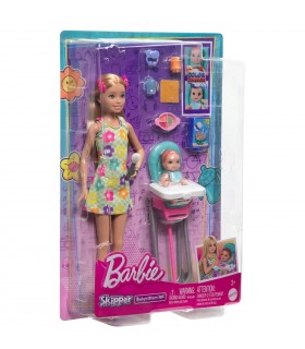 Barbie - Skipper: Babysitter con Seggiolone e Bambino