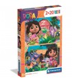 2 Puzzle da 20 Pezzi - Dora l'Esploratrice