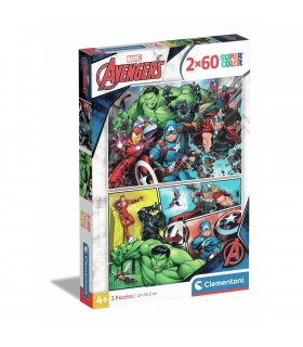 2 Puzzle da 60 Pezzi - Avengers