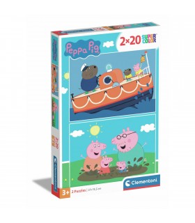 2 Puzzle da 20 Pezzi - Peppa Pig