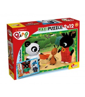 2 Puzzle da 12 Pezzi Maxi - Bing: Bing e i Suoi Amici
