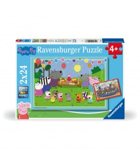2 Puzzle da 12 Pezzi - Peppa Pig