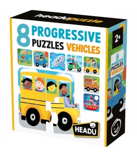 ( Puzzle in 1 - 8 Progressive Puzzles Vehicles