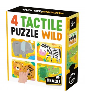 4 Puzzle in 1 - 4 Tactile Puzzle Wild