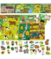 Puzzle da 45 Pezzi - Puzzle + Stickers: The Farm